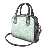 Pastel Green Kahili Quilt Hawaii Shoulder Handbag Tropical Flower Seamless Half Style LT14 - Polynesian Pride