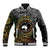 Personalised Australia And Vanuatu Baseball Jacket Aboriginal Lizard Polynesia Ni-Van Pig Tusk