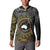 Personalised Australia And Vanuatu Button Sweatshirt Aboriginal Lizard Polynesia Ni-Van Pig Tusk