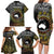 Personalised Australia And Vanuatu Family Matching Long Sleeve Bodycon Dress and Hawaiian Shirt Aboriginal Lizard Polynesia Ni-Van Pig Tusk