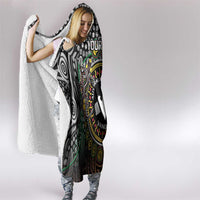 Personalised Australia And Vanuatu Hooded Blanket Aboriginal Lizard Polynesia Ni-Van Pig Tusk LT14 - Polynesian Pride