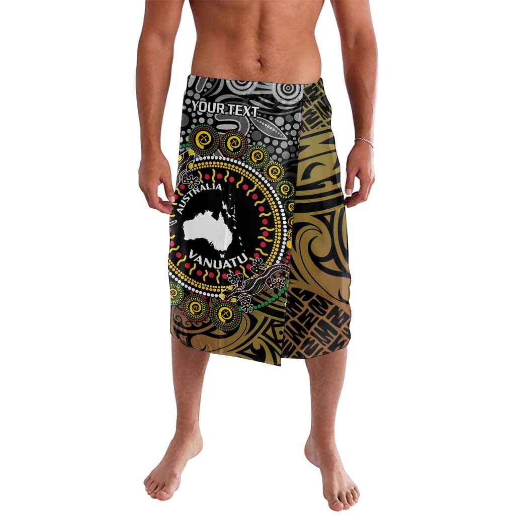 Personalised Australia And Vanuatu Lavalava Aboriginal Lizard Polynesia Ni-Van Pig Tusk