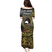Personalised Australia And Vanuatu Puletasi Aboriginal Lizard Polynesia Ni-Van Pig Tusk LT14 - Polynesian Pride