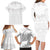 Tokelau White Sunday Family Matching Long Sleeve Bodycon Dress and Hawaiian Shirt Polynesian Pattern Gardenia Thunbergia