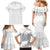 Tokelau White Sunday Family Matching Mermaid Dress and Hawaiian Shirt Polynesian Pattern Gardenia Thunbergia