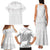 Tokelau White Sunday Family Matching Tank Maxi Dress and Hawaiian Shirt Polynesian Pattern Gardenia Thunbergia