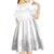 Tokelau White Sunday Kid Short Sleeve Dress Polynesian Pattern Gardenia Thunbergia