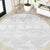 Tokelau White Sunday Round Carpet Polynesian Pattern Gardenia Thunbergia