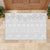 Tokelau White Sunday Rubber Doormat Polynesian Pattern Gardenia Thunbergia