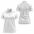 Tokelau White Sunday Women Polo Shirt Polynesian Pattern Gardenia Thunbergia