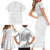 American Samoa White Sunday Family Matching Short Sleeve Bodycon Dress and Hawaiian Shirt Lotu Tamaiti Plumeria With Samoan Pattern