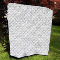 American Samoa White Sunday Quilt Lotu Tamaiti Plumeria With Samoan Pattern LT14 - Polynesian Pride