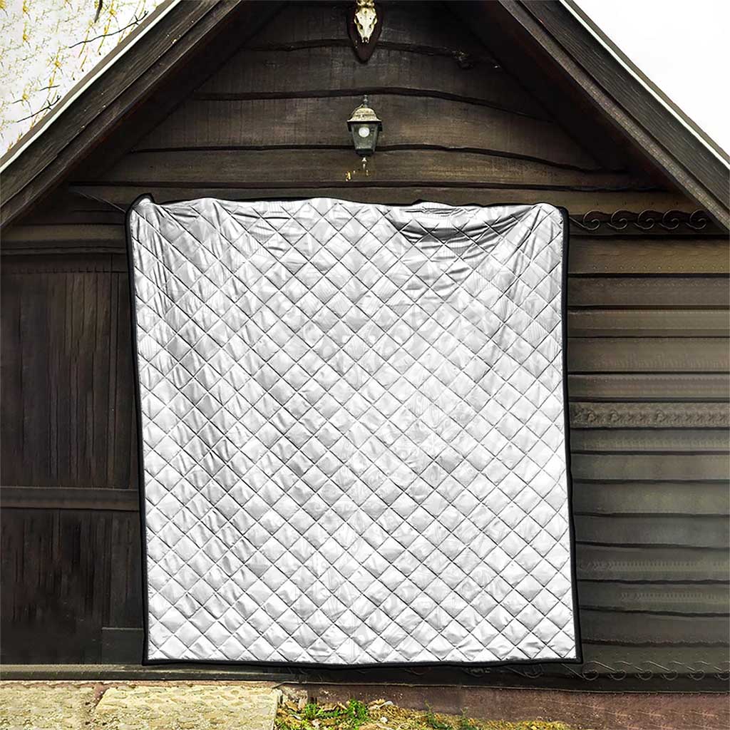 American Samoa White Sunday Quilt Lotu Tamaiti Plumeria With Samoan Pattern LT14 - Polynesian Pride