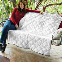 American Samoa White Sunday Quilt Lotu Tamaiti Plumeria With Samoan Pattern LT14 - Polynesian Pride