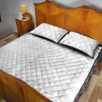 American Samoa White Sunday Quilt Bed Set Lotu Tamaiti Plumeria With Samoan Pattern LT14 - Polynesian Pride