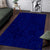 Blue Polynesia Area Rug Polynesian Pattern Mix Plumeria