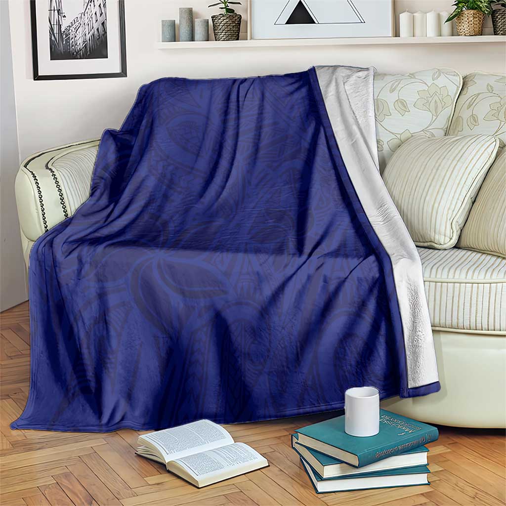 Blue Polynesia Blanket Polynesian Pattern Mix Plumeria LT14 Blue - Polynesian Pride
