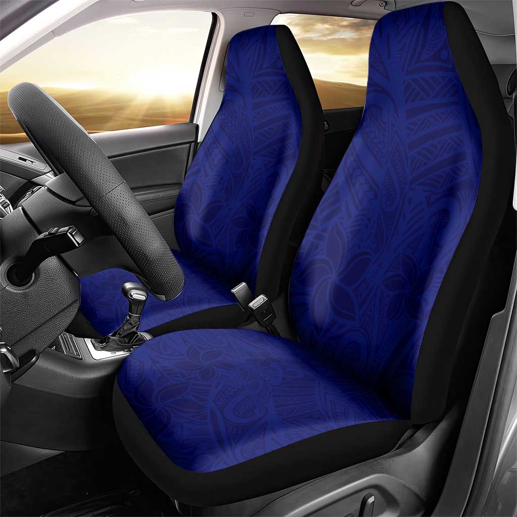 Blue Polynesia Car Seat Cover Polynesian Pattern Mix Plumeria LT14 - Polynesian Pride