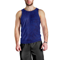 Blue Polynesia Men Tank Top Polynesian Pattern Mix Plumeria LT14 - Polynesian Pride
