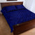 Blue Polynesia Quilt Bed Set Polynesian Pattern Mix Plumeria