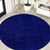 Blue Polynesia Round Carpet Polynesian Pattern Mix Plumeria