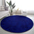 Blue Polynesia Round Carpet Polynesian Pattern Mix Plumeria