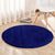 Blue Polynesia Round Carpet Polynesian Pattern Mix Plumeria