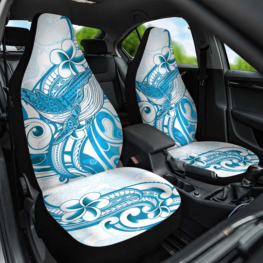 Blue Hawaii Humpback Whale Car Seat Cover Polynesian Tribal Ocean Vibes LT14 One Size Blue - Polynesian Pride