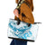 Blue Hawaii Humpback Whale Leather Tote Bag Polynesian Tribal Ocean Vibes