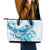 Blue Hawaii Humpback Whale Leather Tote Bag Polynesian Tribal Ocean Vibes