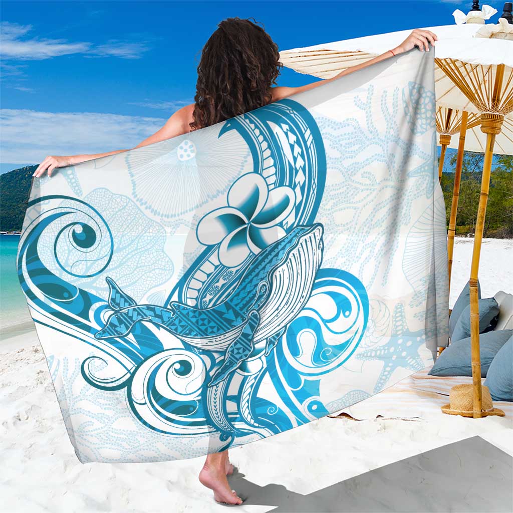 Blue Hawaii Humpback Whale Sarong Polynesian Tribal Ocean Vibes LT14 One Size 44 x 66 inches Blue - Polynesian Pride