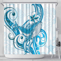 Blue Hawaii Humpback Whale Shower Curtain Polynesian Tribal Ocean Vibes LT14 - Polynesian Pride