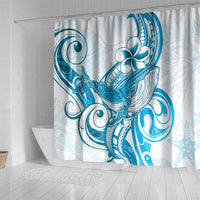 Blue Hawaii Humpback Whale Shower Curtain Polynesian Tribal Ocean Vibes LT14 - Polynesian Pride