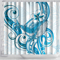 Blue Hawaii Humpback Whale Shower Curtain Polynesian Tribal Ocean Vibes LT14 - Polynesian Pride