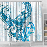 Blue Hawaii Humpback Whale Shower Curtain Polynesian Tribal Ocean Vibes LT14 - Polynesian Pride