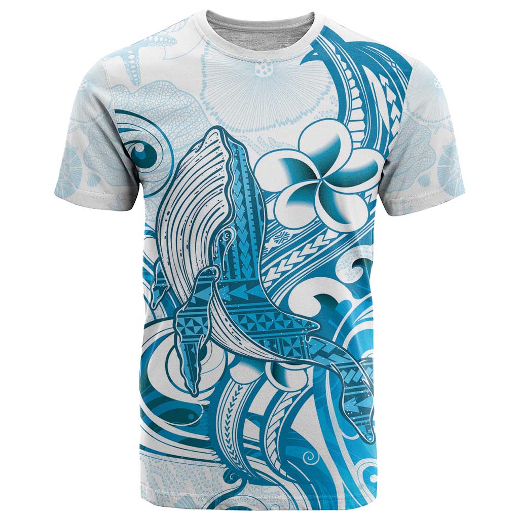 Blue Hawaii Humpback Whale T Shirt Polynesian Tribal Ocean Vibes LT14 Blue - Polynesian Pride