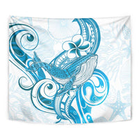 Blue Hawaii Humpback Whale Tapestry Polynesian Tribal Ocean Vibes LT14 - Polynesian Pride