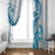 Blue Hawaii Humpback Whale Window Curtain Polynesian Tribal Ocean Vibes