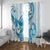 Blue Hawaii Humpback Whale Window Curtain Polynesian Tribal Ocean Vibes