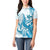 Blue Hawaii Humpback Whale Women Polo Shirt Polynesian Tribal Ocean Vibes