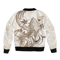 Brown Hawaii Humpback Whale Bomber Jacket Polynesian Tribal Ocean Vibes LT14 - Polynesian Pride