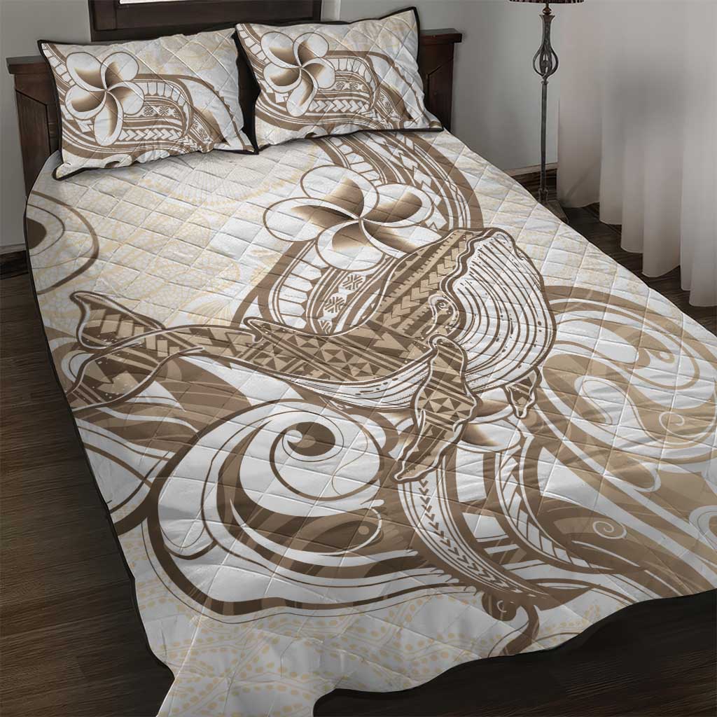 Brown Hawaii Humpback Whale Quilt Bed Set Polynesian Tribal Ocean Vibes LT14 Brown - Polynesian Pride