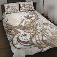 Brown Hawaii Humpback Whale Quilt Bed Set Polynesian Tribal Ocean Vibes LT14 Brown - Polynesian Pride