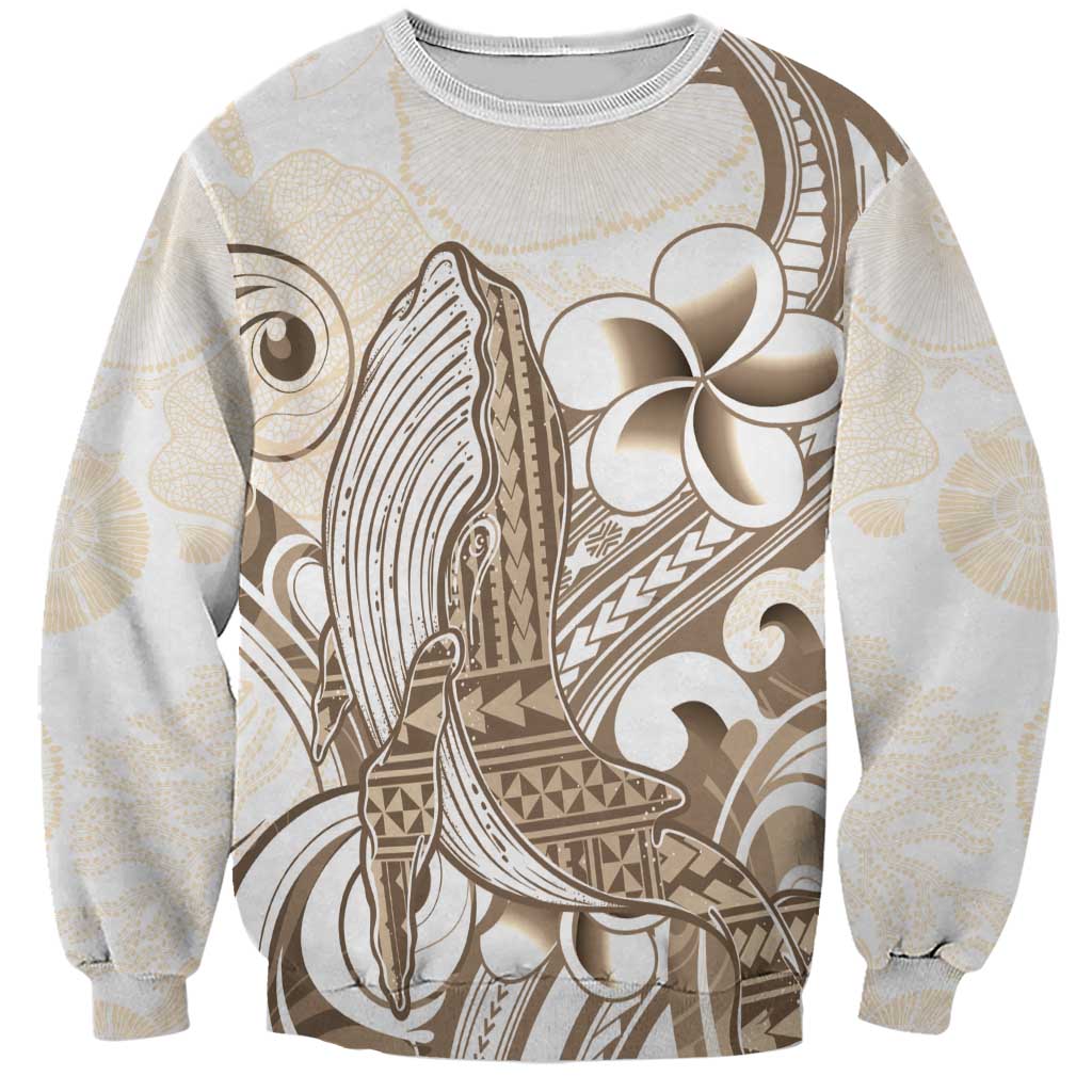 Brown Hawaii Humpback Whale Sweatshirt Polynesian Tribal Ocean Vibes LT14 Unisex Brown - Polynesian Pride