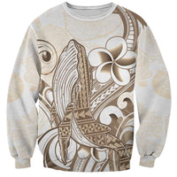 Brown Hawaii Humpback Whale Sweatshirt Polynesian Tribal Ocean Vibes LT14 Unisex Brown - Polynesian Pride