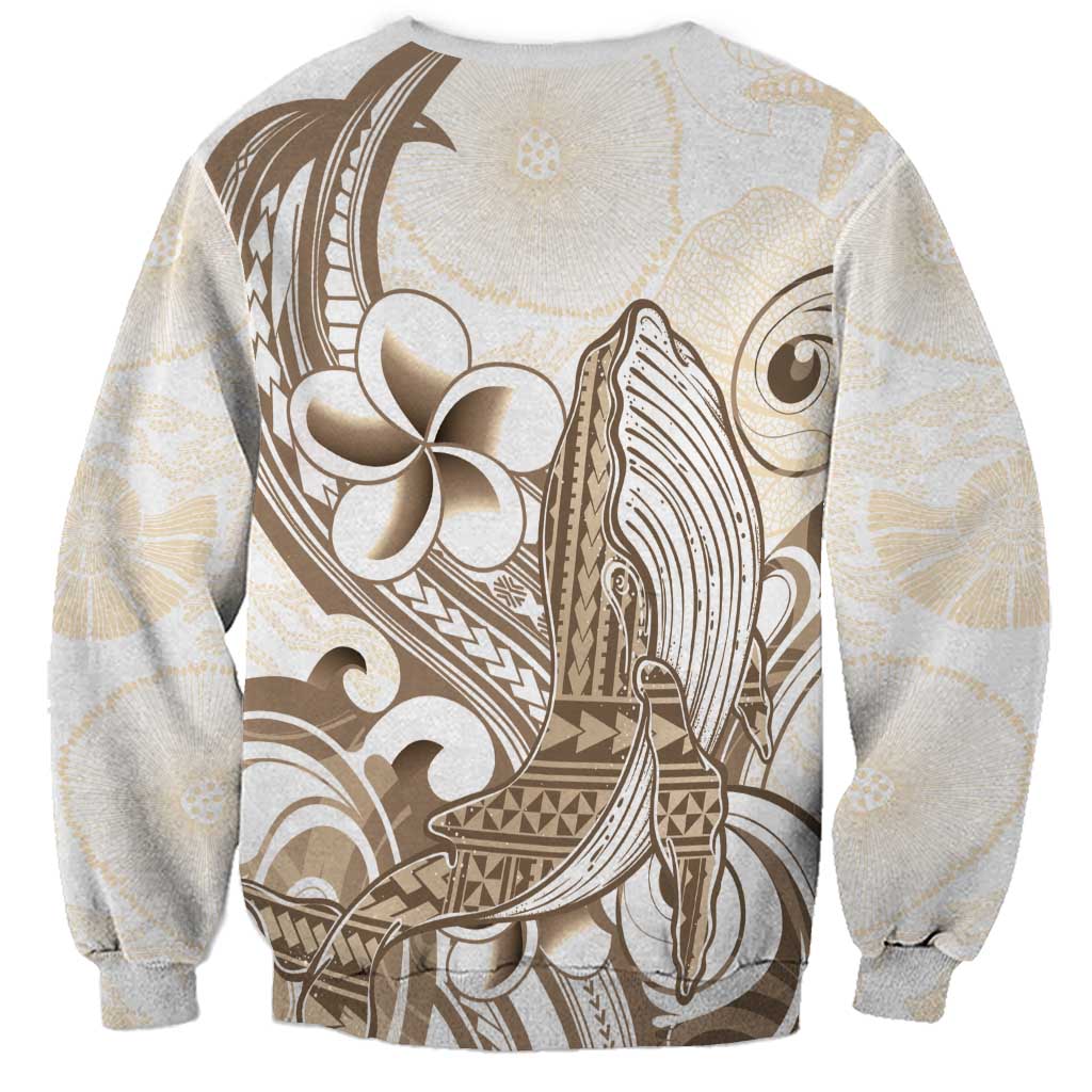 Brown Hawaii Humpback Whale Sweatshirt Polynesian Tribal Ocean Vibes LT14 - Polynesian Pride