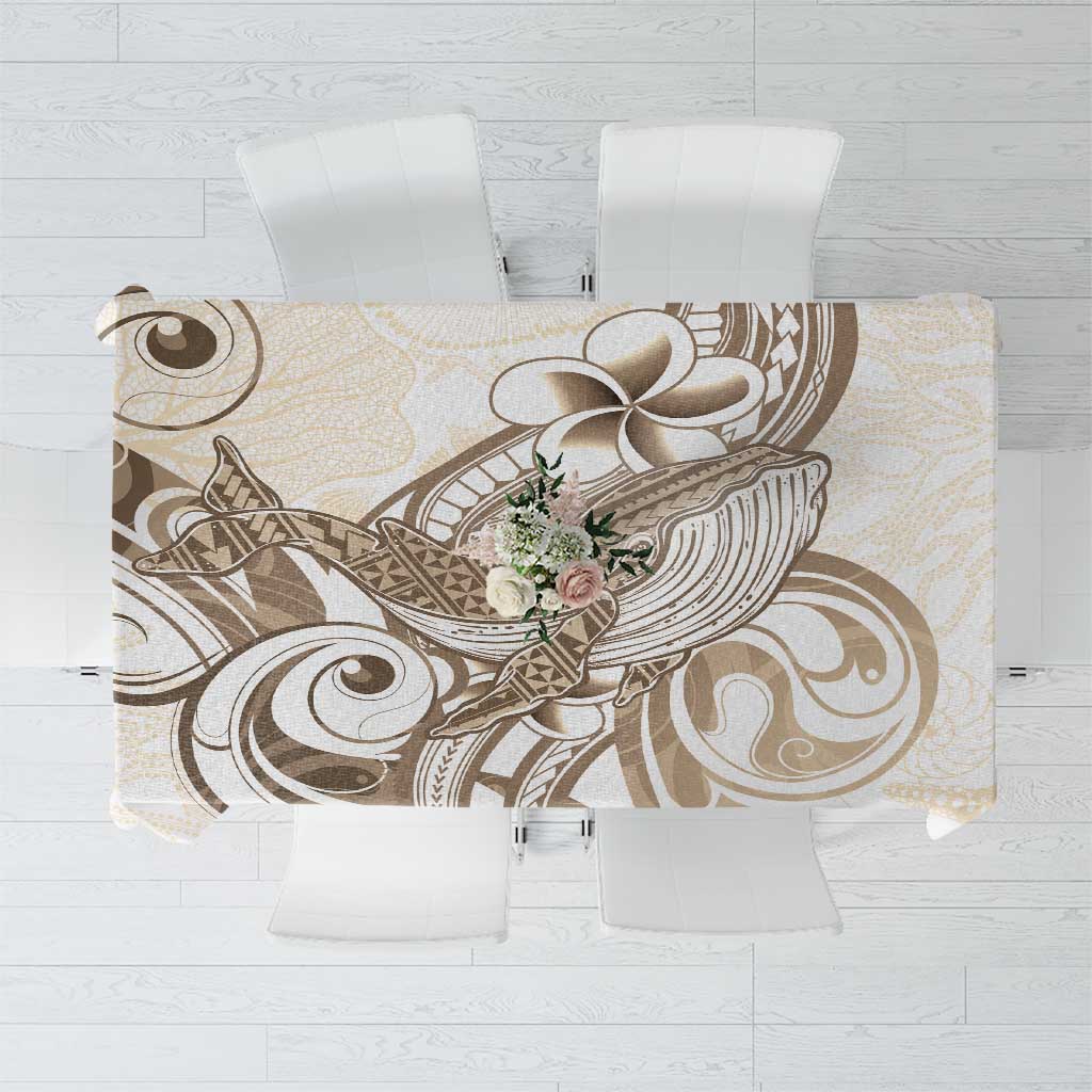 Brown Hawaii Humpback Whale Tablecloth Polynesian Tribal Ocean Vibes LT14 Brown - Polynesian Pride