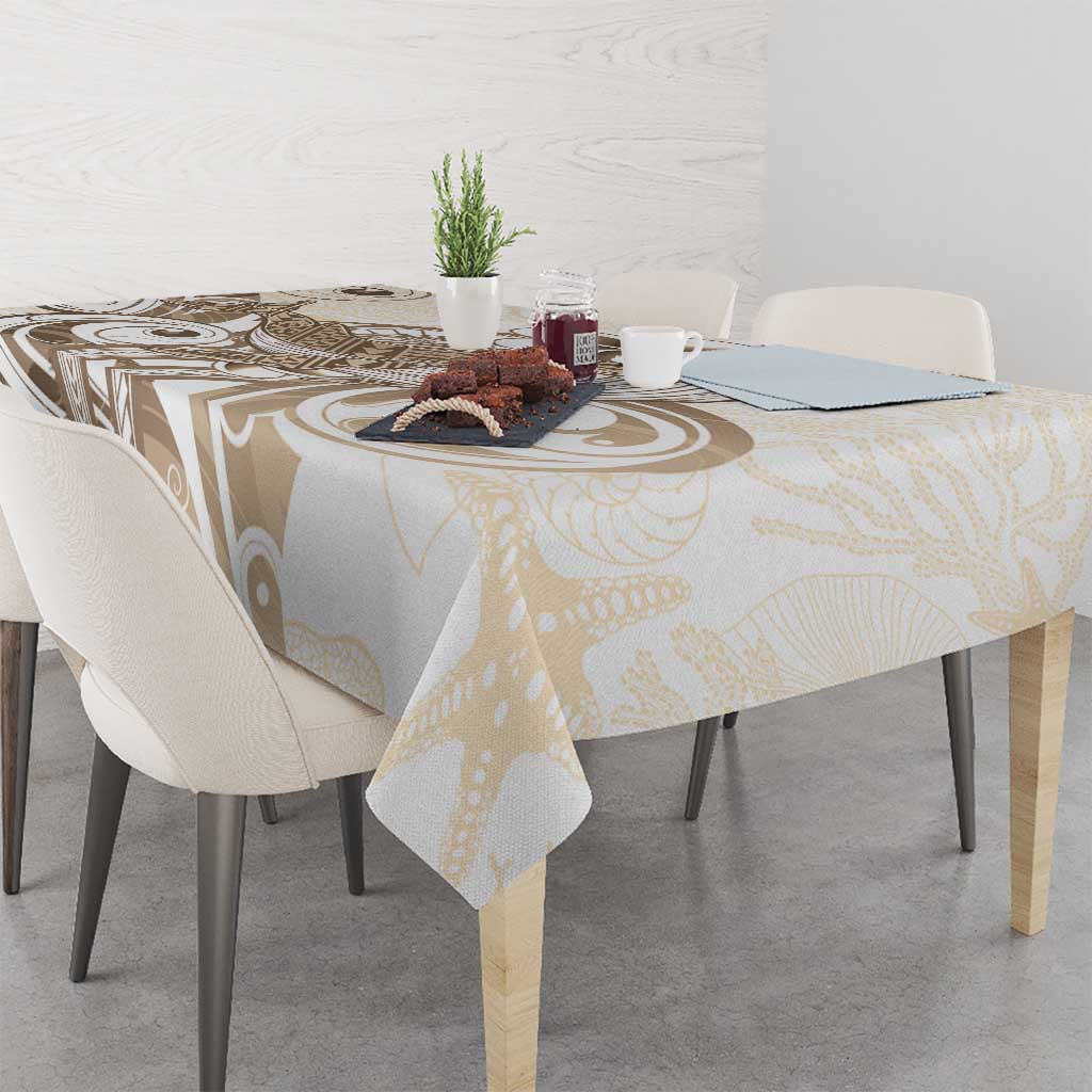 Brown Hawaii Humpback Whale Tablecloth Polynesian Tribal Ocean Vibes LT14 - Polynesian Pride
