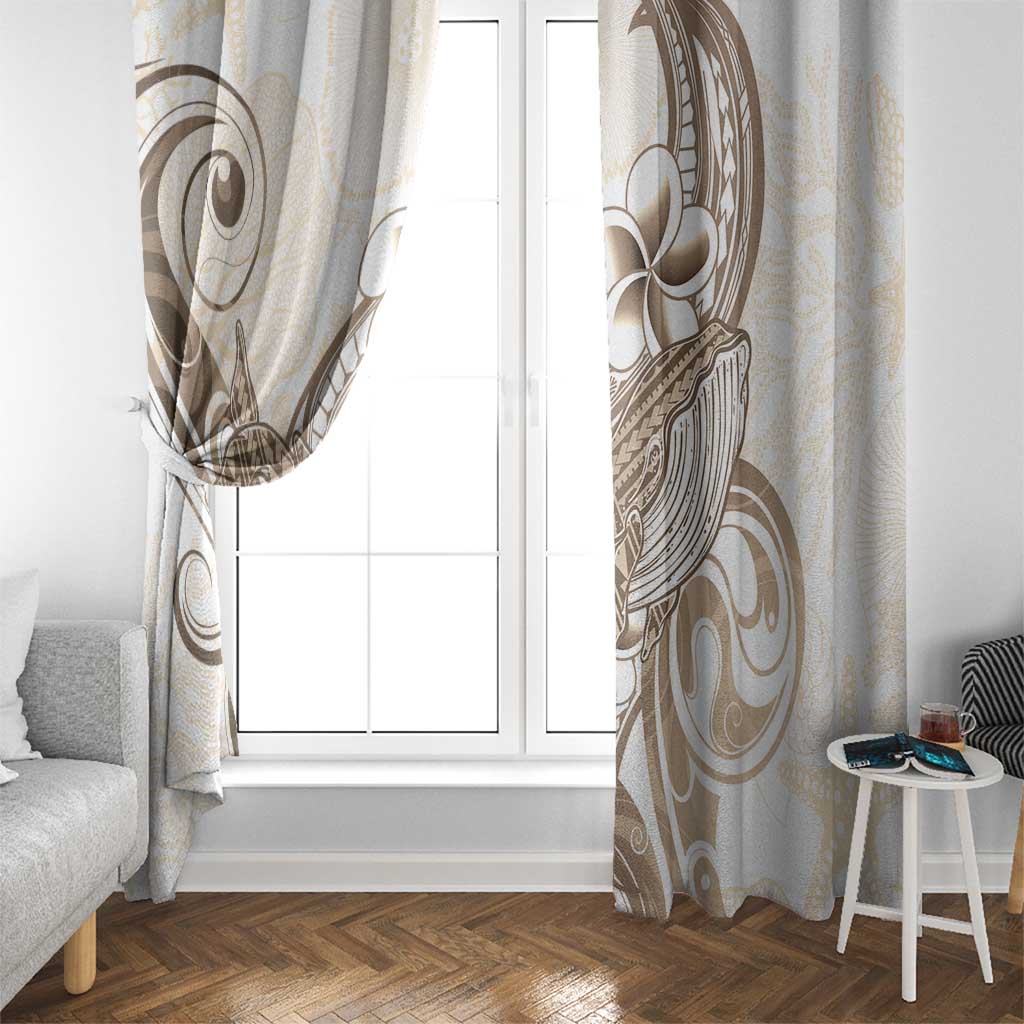 Brown Hawaii Humpback Whale Window Curtain Polynesian Tribal Ocean Vibes LT14 - Polynesian Pride