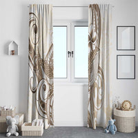 Brown Hawaii Humpback Whale Window Curtain Polynesian Tribal Ocean Vibes LT14 - Polynesian Pride